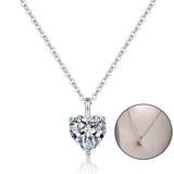 Classic pear moissanite pendant necklace in silver for office wear, formal styling, and meaningful gifting.