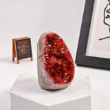Classic Red Amethyst Geode Cluster for meditation, home décor, and crystal collecting.