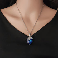 Classic sapphire drop necklace in silver for refined work attire, evening events, and layered jewelry styling.
