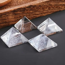 Clear Quartz Crystal Pyramid for meditation, energy healing, and home décor.