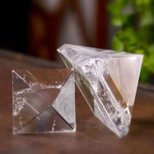 Clear Quartz Crystal Pyramid for meditation, energy healing, and home décor.