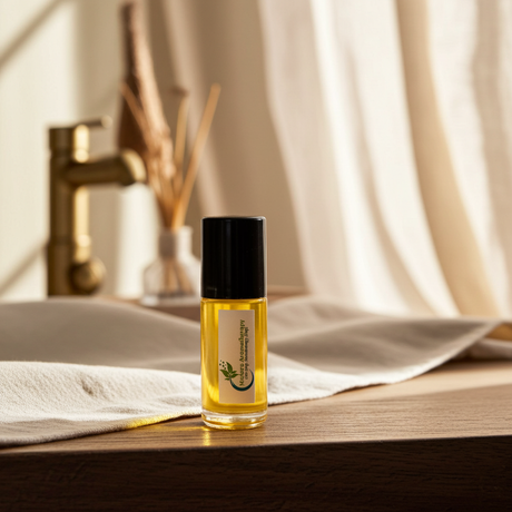 Coach Poppy body oil bottle for hydrating the skin, smoothing rough patches, and everyday skincare use.