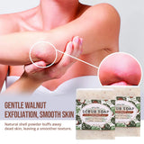 Coconut Exfoliating Scrub Soap 100g bar with packaging for daily body cleansing and exfoliation.