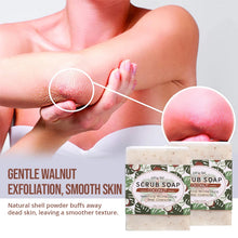 Coconut Exfoliating Scrub Soap 100g bar with packaging for daily body cleansing and exfoliation.