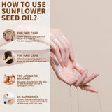 Coconut oil treatment oil for dry skin, face care, hair nourishment, and relaxing body massage use.