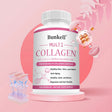 Collagen Complex + Hyaluronic Acid & Biotin supplement bottle for skin hydration, hair support, and daily beauty wellness.