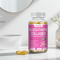 Collagen + Glutathione Hydrolyzed Capsules bottle with 120 count capsules for daily beauty, skin support, and wellness use.