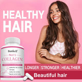 Collagen Complex + Hyaluronic Acid & Biotin beauty support formula bottle for promoting healthy skin, stronger hair, and nail care.