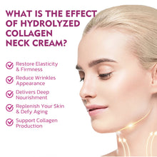 Hydrolyzed Collagen Neck Cream smoothing neck cream for improving the look of neck fine lines, sagging skin, and double chin care.
