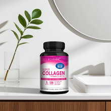 Collagen + Vitamin C & Biotin Beauty Support supplement bottle for skin, hair, and nail wellness support.