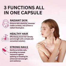 Collagen + Vitamin C & Biotin Beauty Support dietary supplement bottle for wellness routines focused on hair, skin, and nails.