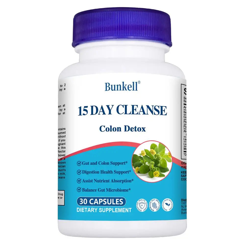 15-Day Intestinal Cleansing & Refresh Capsules capsule formula for colon cleansing, digestive balance, and refresh support.