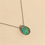 Mood Color-Changing Water Drop Necklace pendant necklace for casual outfits, gift giving, and expressive fashion use.
