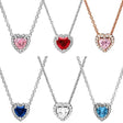 Colorful heart pendant necklace with chain for everyday wear, gifting, and stylish outfit accessorizing.