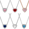 Colorful heart pendant necklace with chain for everyday wear, gifting, and stylish outfit accessorizing.