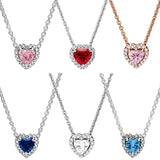 Colorful heart pendant necklace with chain for everyday wear, gifting, and stylish outfit accessorizing.