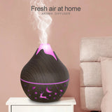 Compact Mini Wood Grain Aromatherapy Diffuser 200ml diffuser for bedroom aromatherapy, calming scent diffusion, and relaxation.
