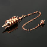 Cone-Shaped Copper Brass Pendulum for dowsing, divination, and energy work.