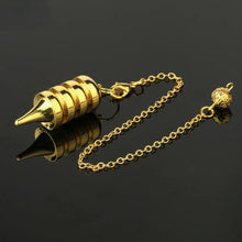Cone-Shaped Copper Brass Pendulum for dowsing, divination, and energy work.