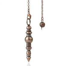 Cone-Shaped Copper Brass Pendulum for dowsing, divination, and energy work.