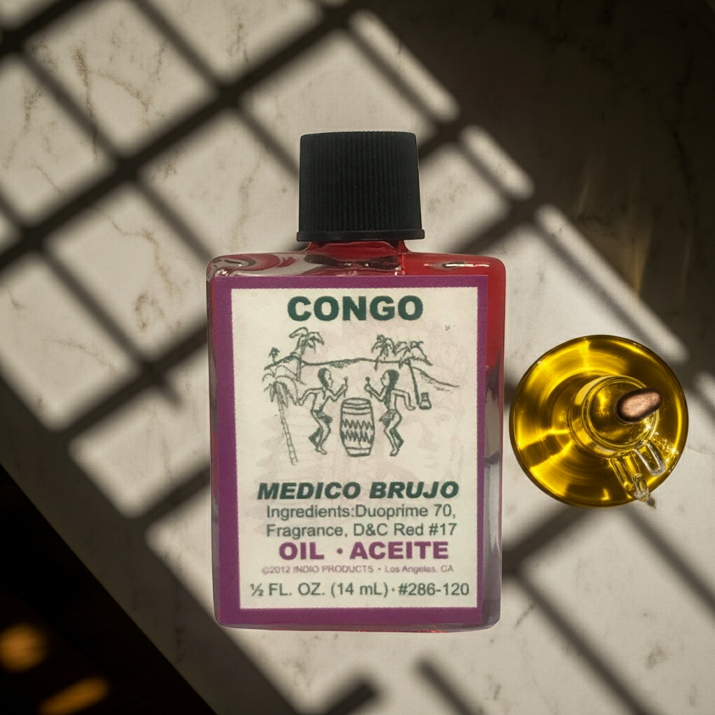 Congo Wish Oil spiritual oil bottle for wish work, prayer, and focused intention rituals.