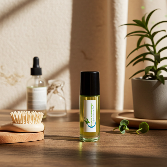 Copal body oil bottle for moisturizing skin, massage, and daily body care.