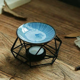 Copper fragrance burner home decor piece for tealight candle use, scented oil warming, and ambient room fragrance.