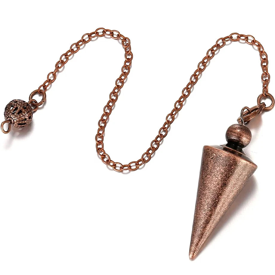 Copper Metal Pendulum for dowsing, divination, and energy work.