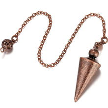 Copper Metal Pendulum for dowsing, divination, and energy work.