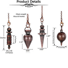 Copper Metal Pendulum for dowsing, divination, and energy work.