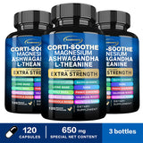 Corti-Soothe wellness capsules bottle for cortisol support, stress management, and everyday supplement use.