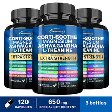Corti-Soothe wellness capsules bottle for cortisol support, stress management, and everyday supplement use.