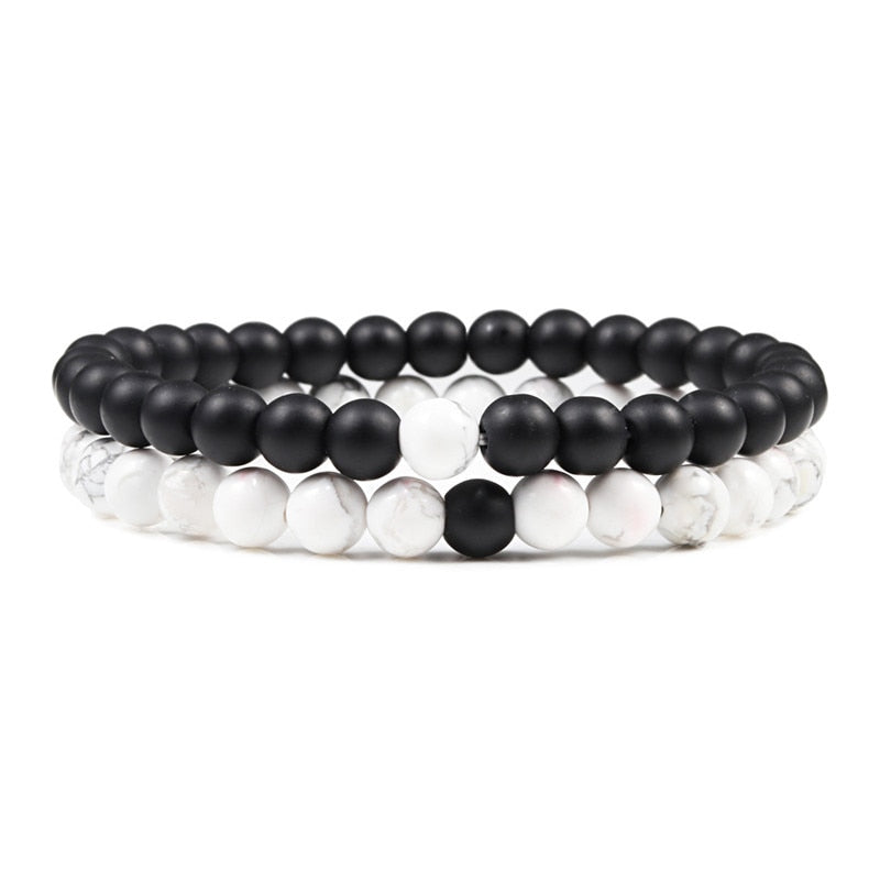 Couples Distance Beaded Bracelets bracelet pair for anniversary gifts, long-distance relationships, and meaningful daily wear.