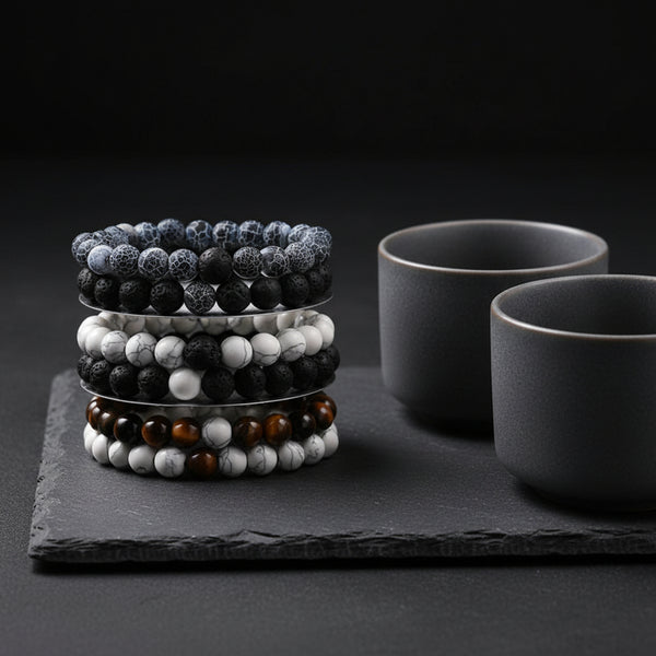 Couples Distance Beaded Bracelets matching set for long-distance relationship gifts, daily wear, and sentimental connection.