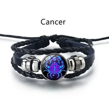 Cream zodiac sign luminous PU leather bracelet for horoscope-inspired accessorizing, daily outfit styling, and gift use.