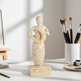 Crescent moon goddess figurine sculpture for spiritual decor, meditation spaces, and altar use.