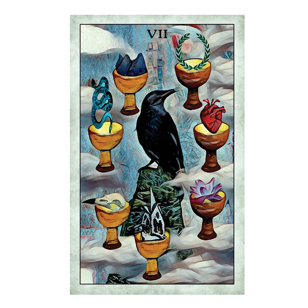 Crow Tarot card back design