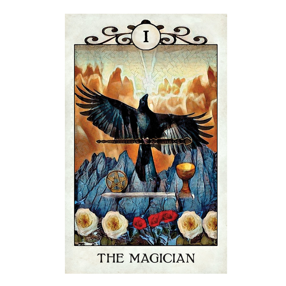 Crow Tarot card example showing crow-themed artwork