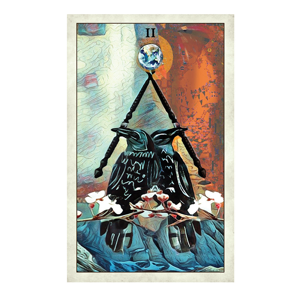 Crow Tarot card example, court card