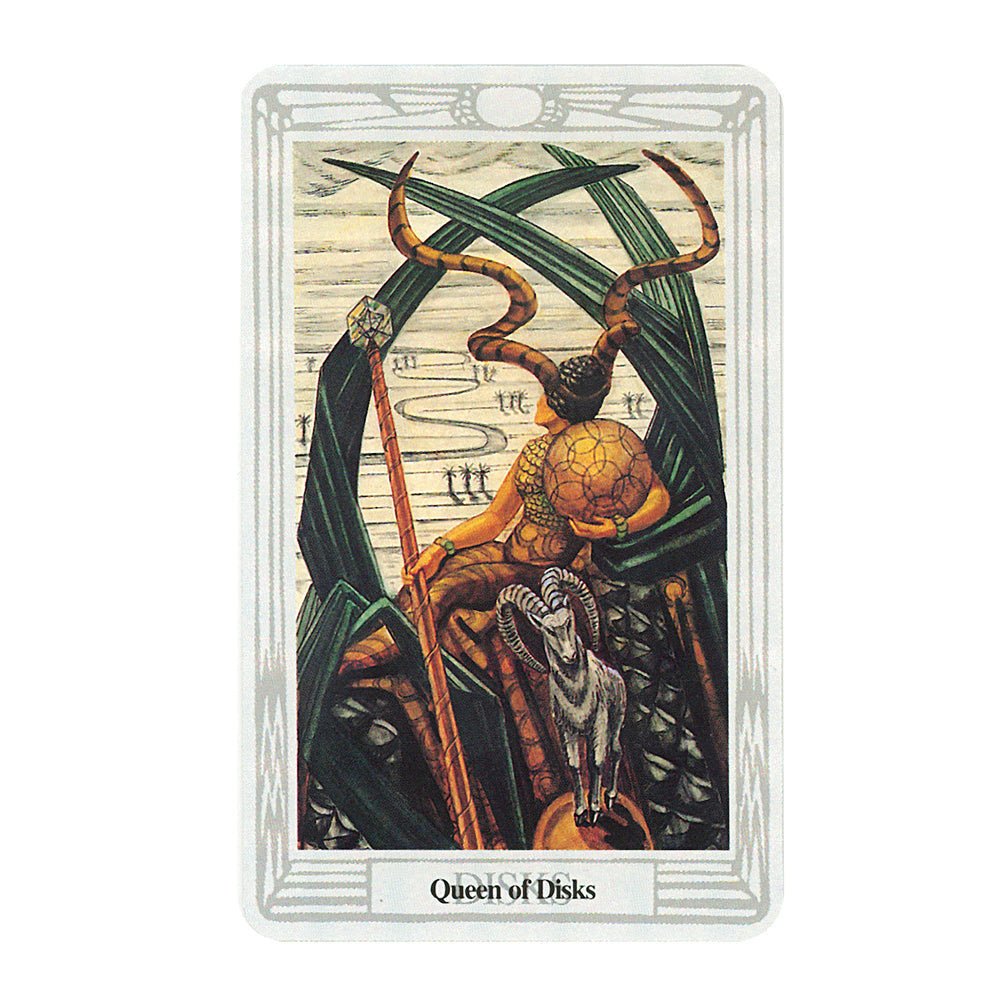 Crowley Thoth Tarot cards fanned out in a spread