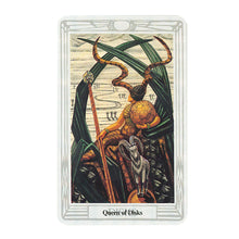 Crowley Thoth Tarot cards fanned out in a spread