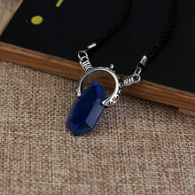 Crystal amulet Dante cosplay necklace for convention outfits, roleplay costumes, and fantasy accessory styling.