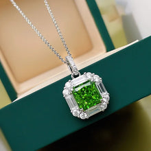 Crystal CZ geometric charm necklace with fine chain for occasion dressing, polished looks, and fashionable jewelry wear.