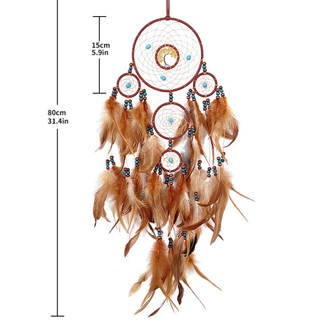 Crystal Dream Catcher wall hanging pendant for boho room decor, energy-inspired styling, and decorative wall display.