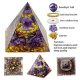 Crystal Energy Pyramid – Peridot & Amethyst for meditation, energy healing, and home décor.