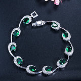 Elegant Crystal Gemstone Charm Bracelet fashion bracelet for elegant outfit styling, casual wear, and special occasion accessorizing.