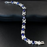 Elegant Crystal Gemstone Charm Bracelet luxury-style bracelet for formal wear, fashion accessorizing, and celebratory gifting.