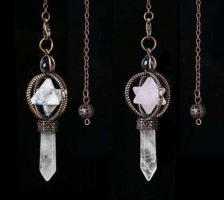 Crystal Merkaba Reiki Pendulum for dowsing, divination, and energy work.