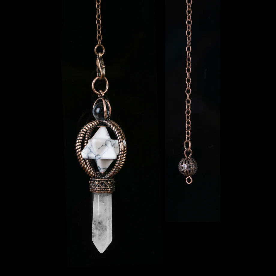 Crystal Merkaba Reiki Pendulum for dowsing, divination, and energy work.
