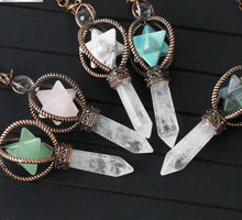 Crystal Merkaba Reiki Pendulum for dowsing, divination, and energy work.